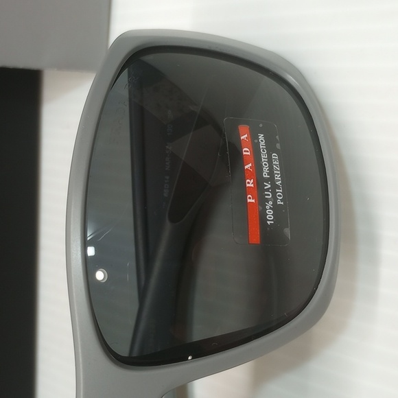 Prada men polarized sunglasses sps 04v grey made in Italy - Picture 6 of 7